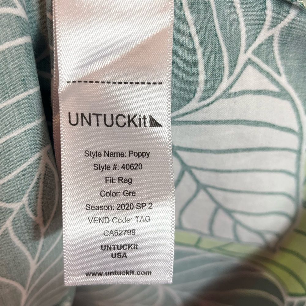UNTUCKit Women’s Poppy Dress In Green Leaf Print, Size 2 - Picture 10 of 11
